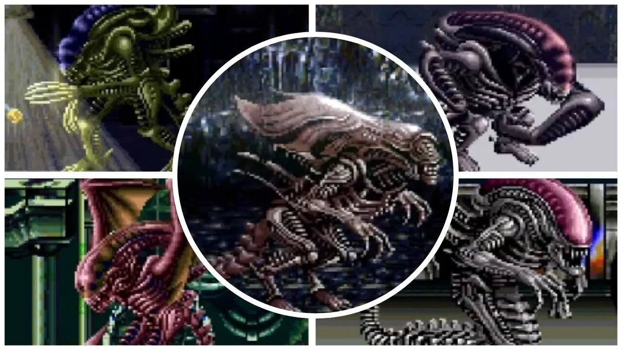 Alien vs. Predator - All Bosses & Ending (SNES)