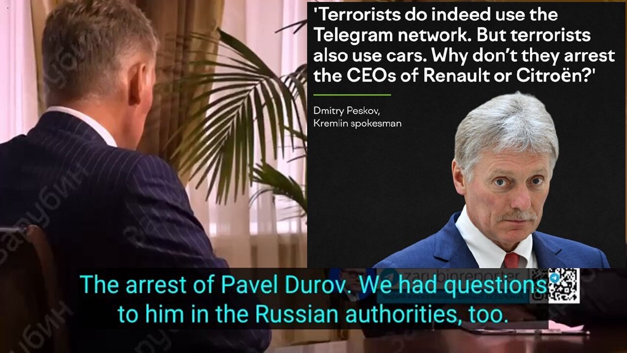 Peskov explained why Durov was not detained in Russia. “Terrorists use Telegram. But they also use cars. Why aren’t they arresting the CEO of Renault or Citroen?”