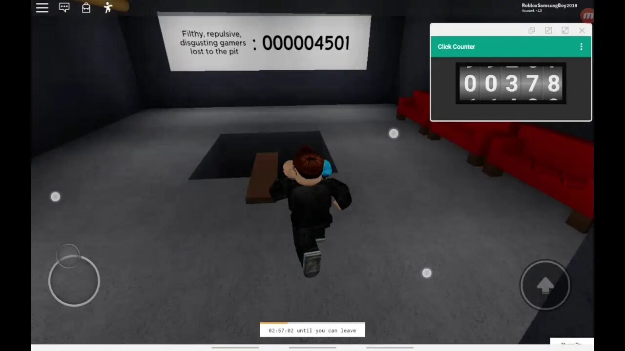 ROBLOX - Getting the Pit Goblin Badge in Wait For 4 Hours To Leave A Room!