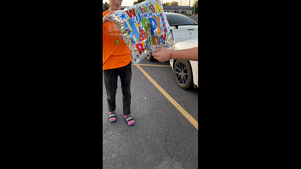 Saying goodbye to birthday balloon