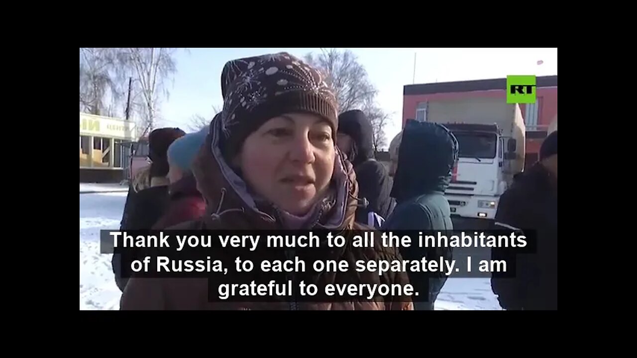 Russian humanitarian support in Kharov, Ukraine