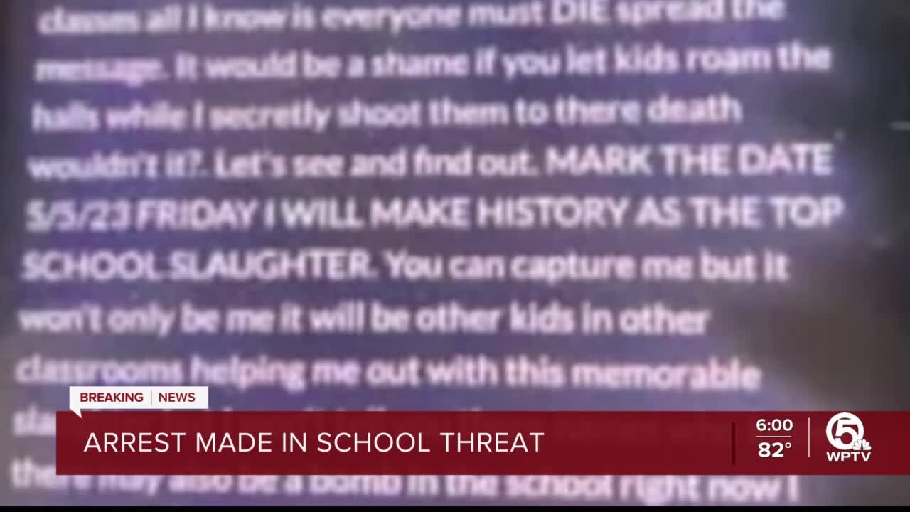 Broward County student arrested after school threat posted to social media