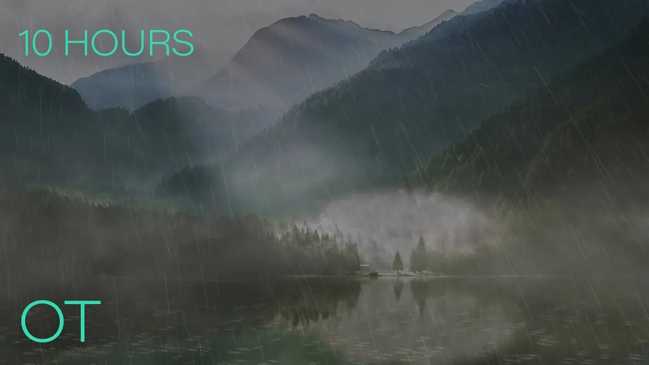 Enchanting Rain on Antholzer See | Soothing Rain Sounds for Relaxation | Study | Sleep | 10 HOURS