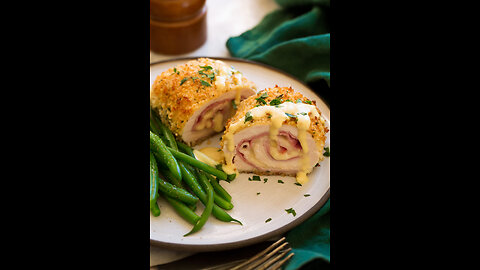 Absolutely delicious Chicken Cordon Bleu #chicken #easyrecipe #cordonbleu