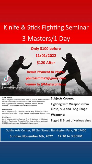 Knife and Stick Fighting Seminar
