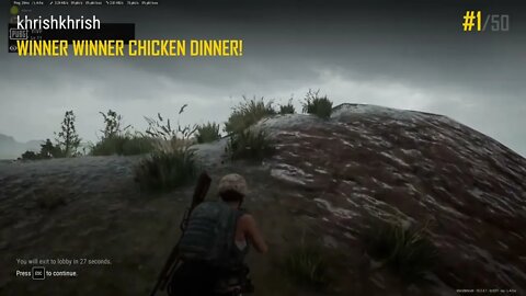 got treated to chicken dinner in pubg