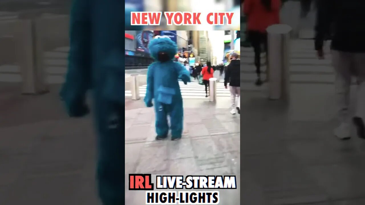 It’s YouTube Live! I Don’t Need a Photo with Cookie Monster! #shorts #newyorkcity #nyc #irlmoments