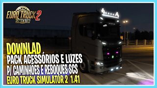 PACK ACESSORIOS E LUZES PARA CAMINHÕES E REBOQUES EURO TRUCK SIMULATOR 2 1.41