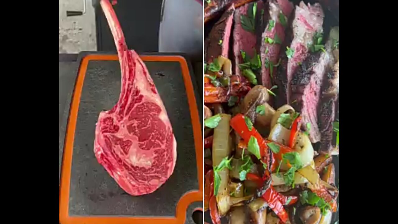 The perfect grilled Tomahawk Ribeye Steak