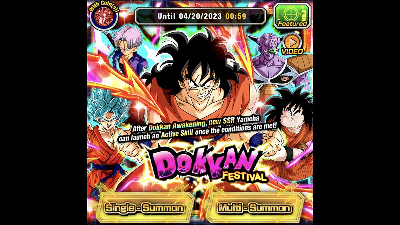 DOKKAN BATTLE GLOBAL YAMCHA DISCOUNT SUMMONS!!