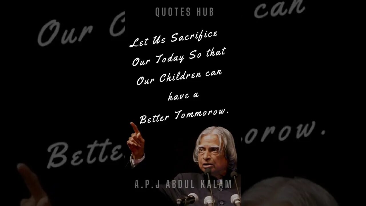 One of the Most Inspiring Quotes from APJ Abdul Kalam || #quotes || #shorts