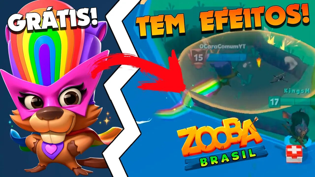 ODIEI A NOVA SKIN DA BETSY? GANHEI ELA GRÁTIS NA MINHA CONTA! ZOOBA: Jogo de Batalha Animal