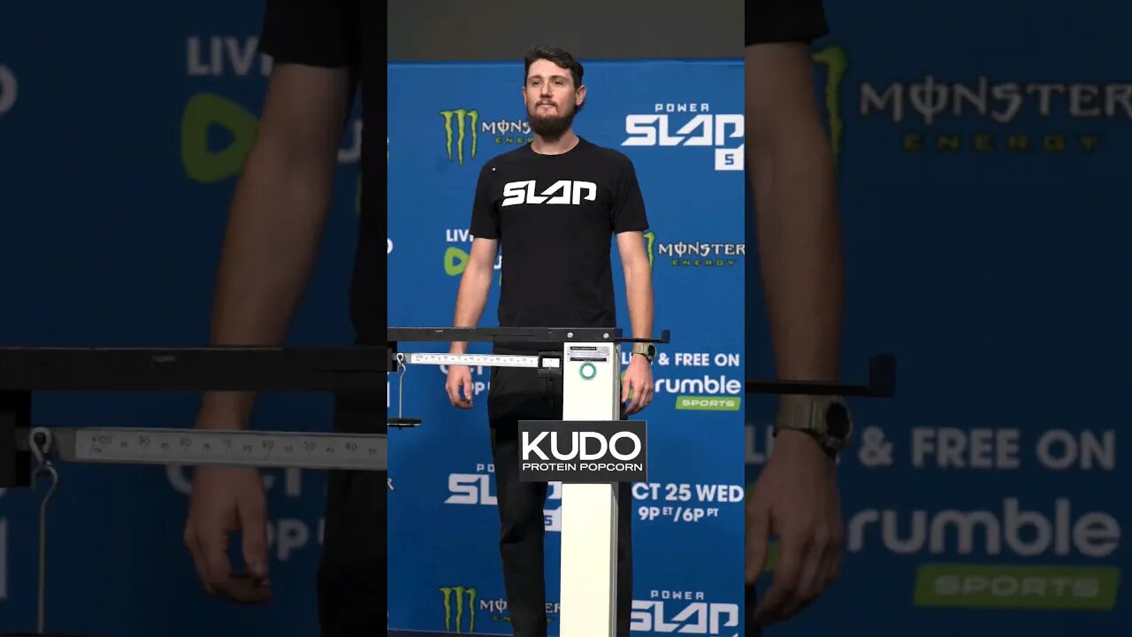 Waylon Frost weighs in at 164.5 lbs ahead of his Welterweight contender fight at Power Slap 5!