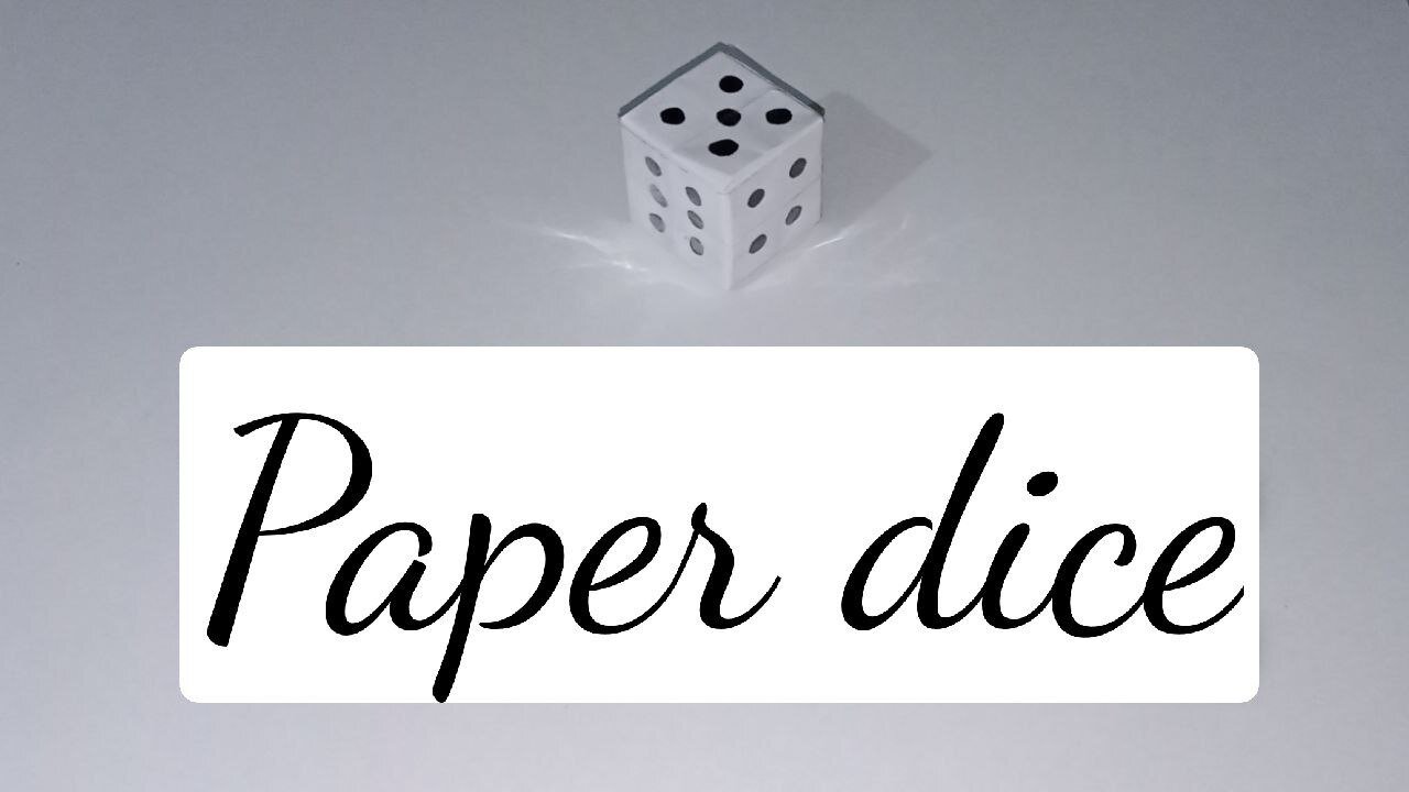 Diy paper dice | Table Crafts