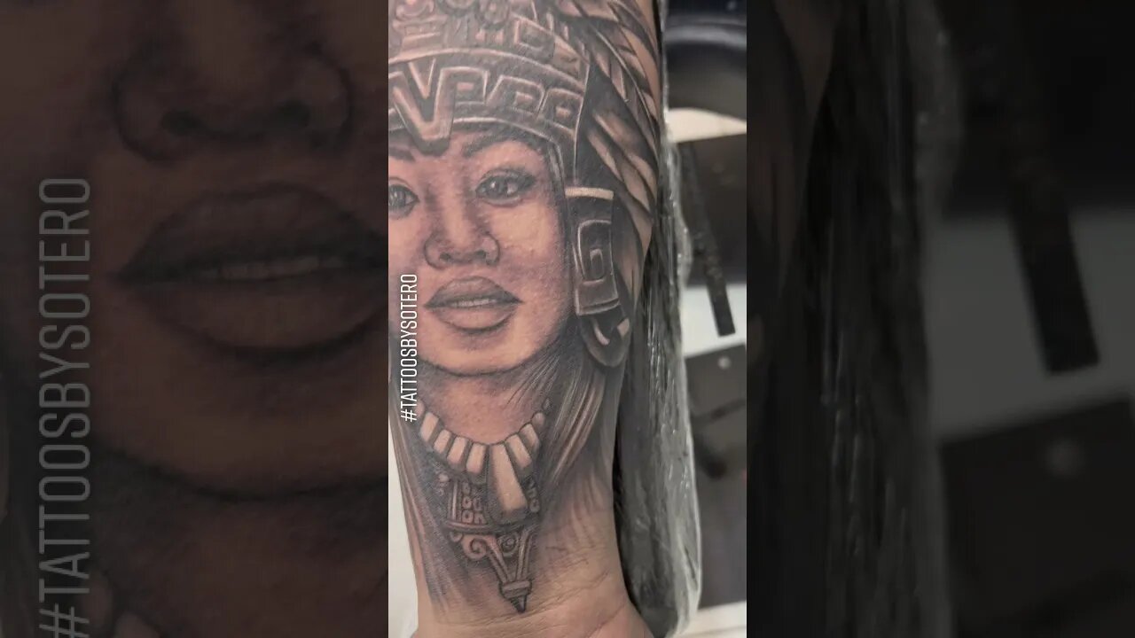 Fascinating Aztec Theme Tattoo