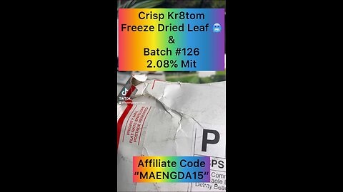 Crisp Kratom Freeze Dried Leaf and Batch #126 2.08% Mit