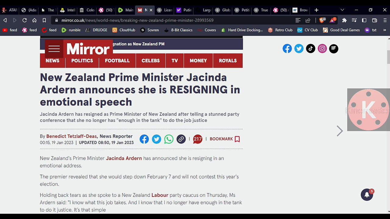 PM of New Zealand Resigns just like Boris Johnson