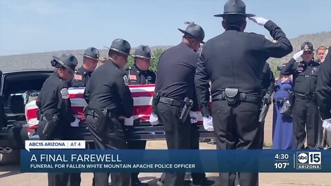 Community holds final farewell for officer killed in the line of duty