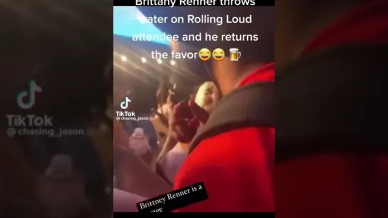 @Brittany Renner Throws Water (ASSAULT) On Man At Rolling Loud #shorts