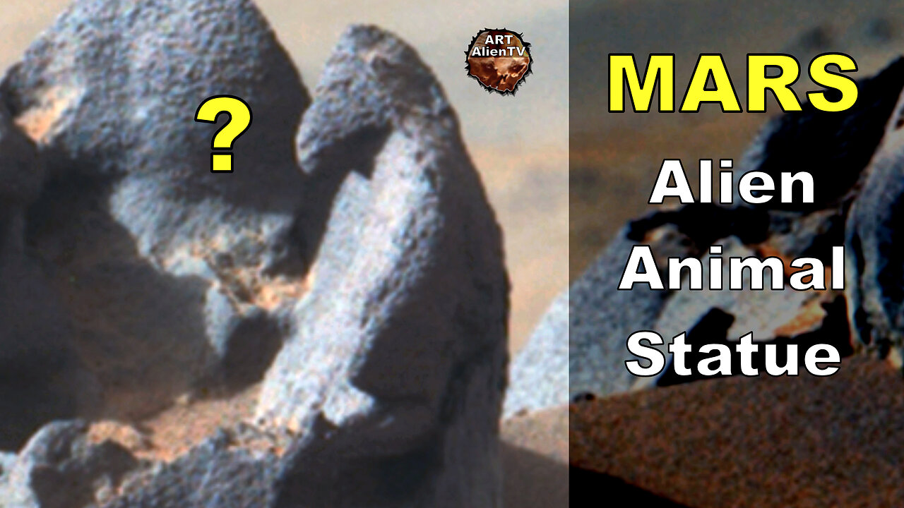 MARS Sitting Animal. Alien Sculpture. ArtAlienTV