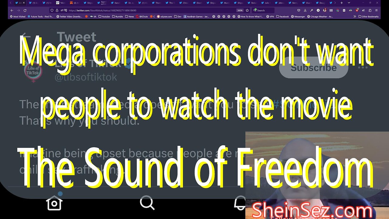 Why are global mega corporations working so hard against "The Sound of Freedom movie"-SheinSez 238