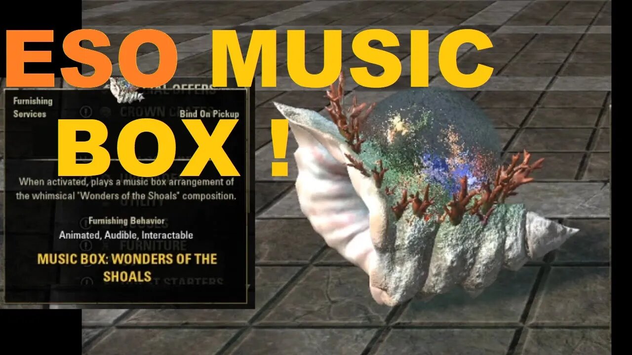 ESO MUSIC BOX! - Wonders of the Shoals (Housing Furnishing) Elder Scrolls Online Soundtrack