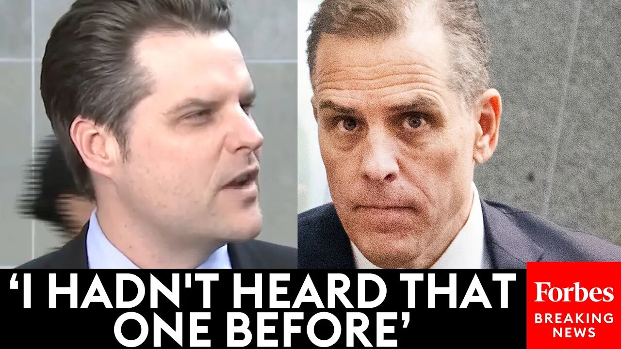 BREAKING: Matt Gaetz Reveals Hunter Biden's Closed-Door Explanation For Joining Burisma Board