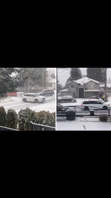 Snowfall in British Columbia causes extremely icy roads