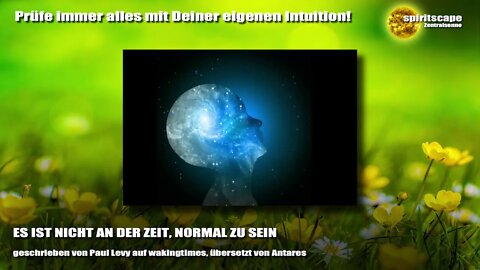 ES IST NICHT AN DER ZEIT, NORMAL ZU SEIN