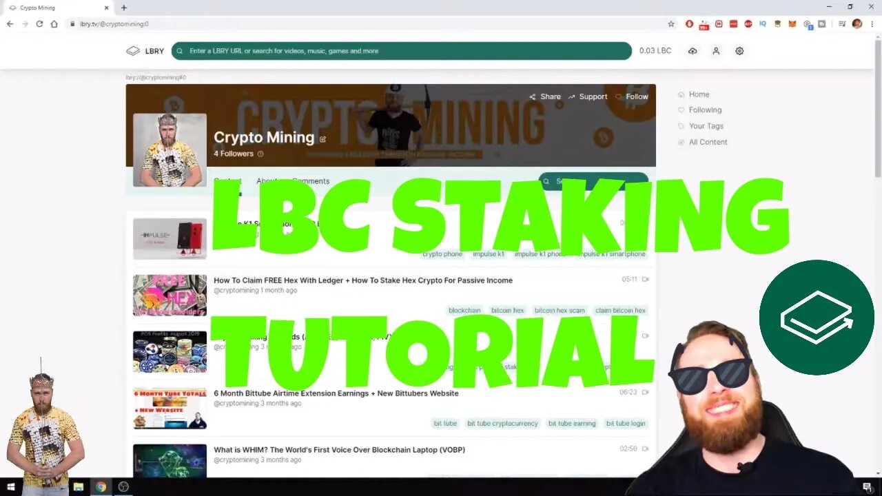 How To Stake LBRY Credits (LBC) On LBRY Tv - LBRY Tutorial