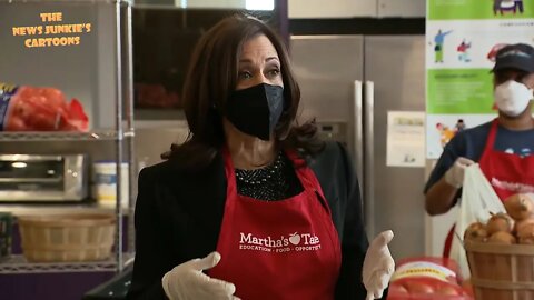 VP Harris and 2nd gentleman show up at Martha's Table kitchen for MLK Day.