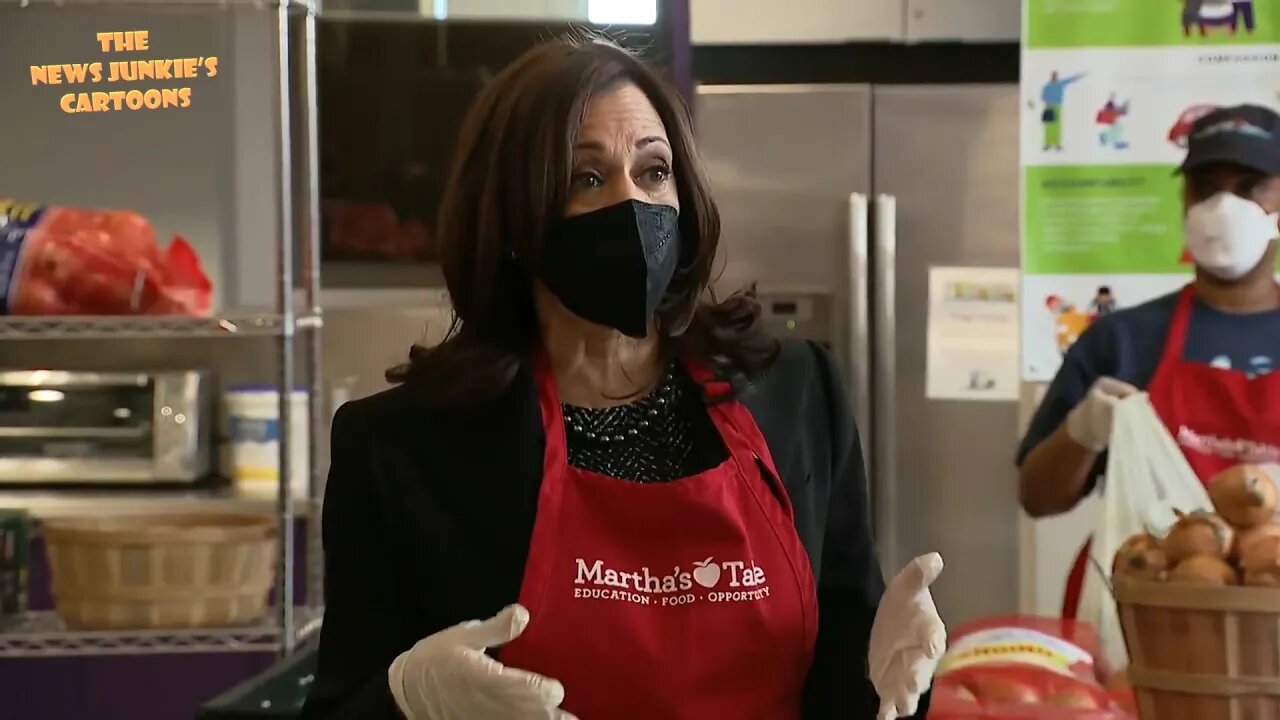 VP Harris and 2nd gentleman show up at Martha's Table kitchen for MLK Day.