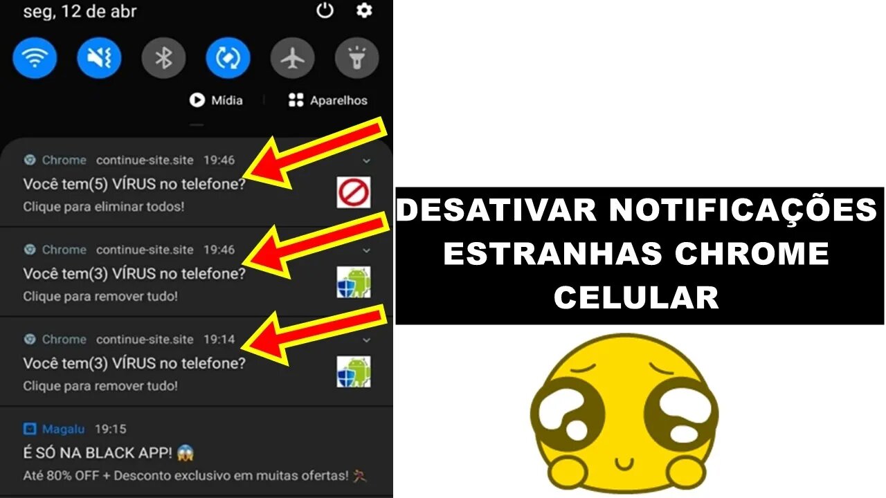 Como DESATIVAR NOTIFICAÇÕES do Google CHROME no CELULAR