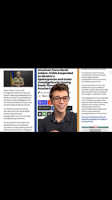 Victor Reacts: Ukraine’s Transgender SpokesMAN Suspended After Death Threats