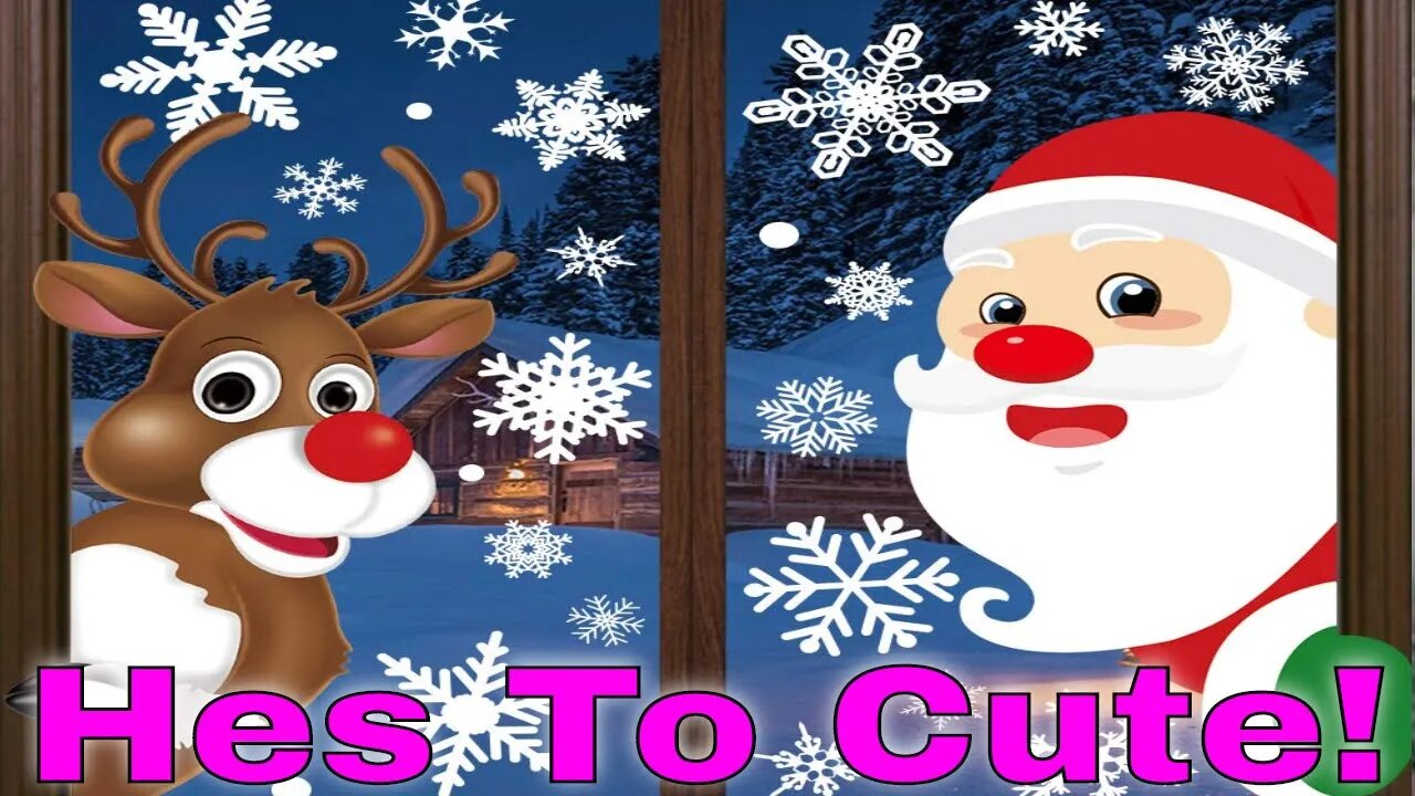 OCATO 310 Pcs Christmas Window Clings Static Snowflakes Window Clings Santa Claus Reindeer Decals