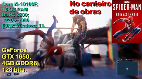 Spider-Man Remastered PC - Canteiro de obras - GTX1650, 4GB GDDR6 128bits