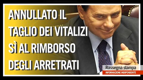 Annullato il taglio dei vitalizi, al via il rimborso degli arretrati - TG CDC - 26 Giugno 2020