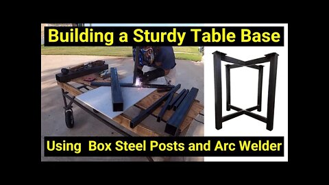 DIY Glass Table Base ● Build Yourself From Box Steel Pipe