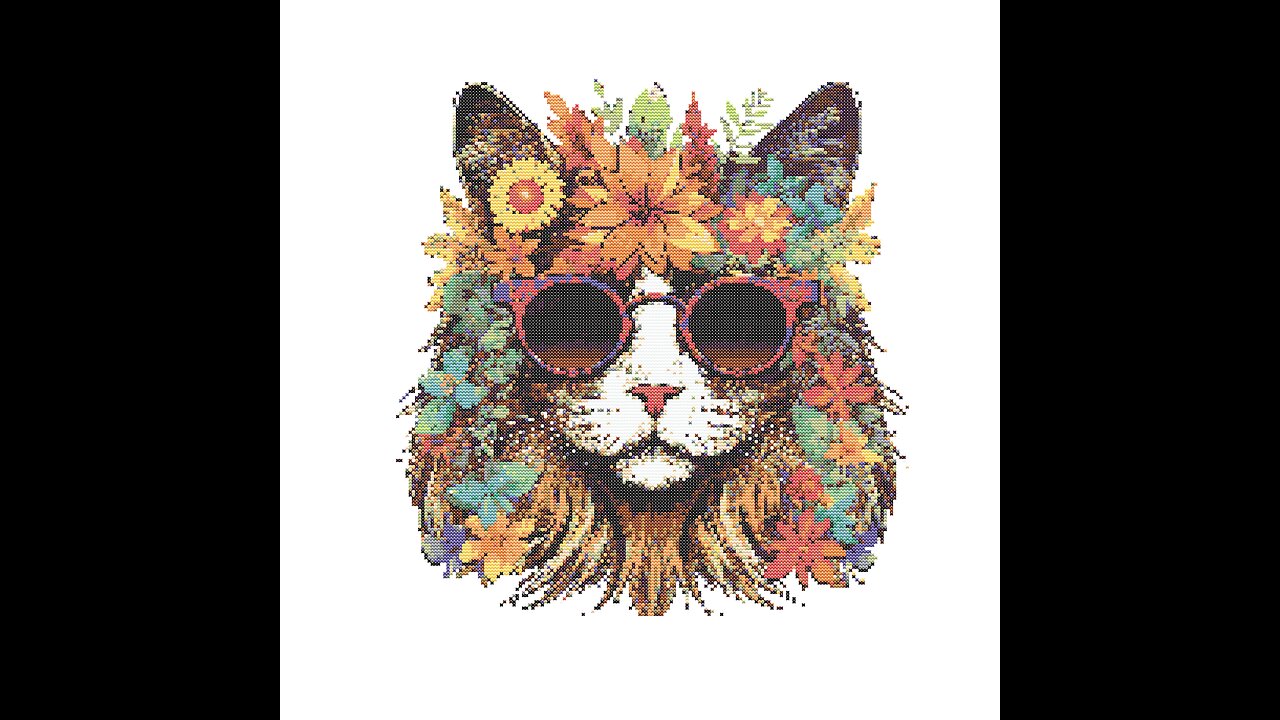 HIPSTER KITTY Cross Stitch Pattern by Welovit Cross Stitch | welovit.net | #welovit #crossstitch