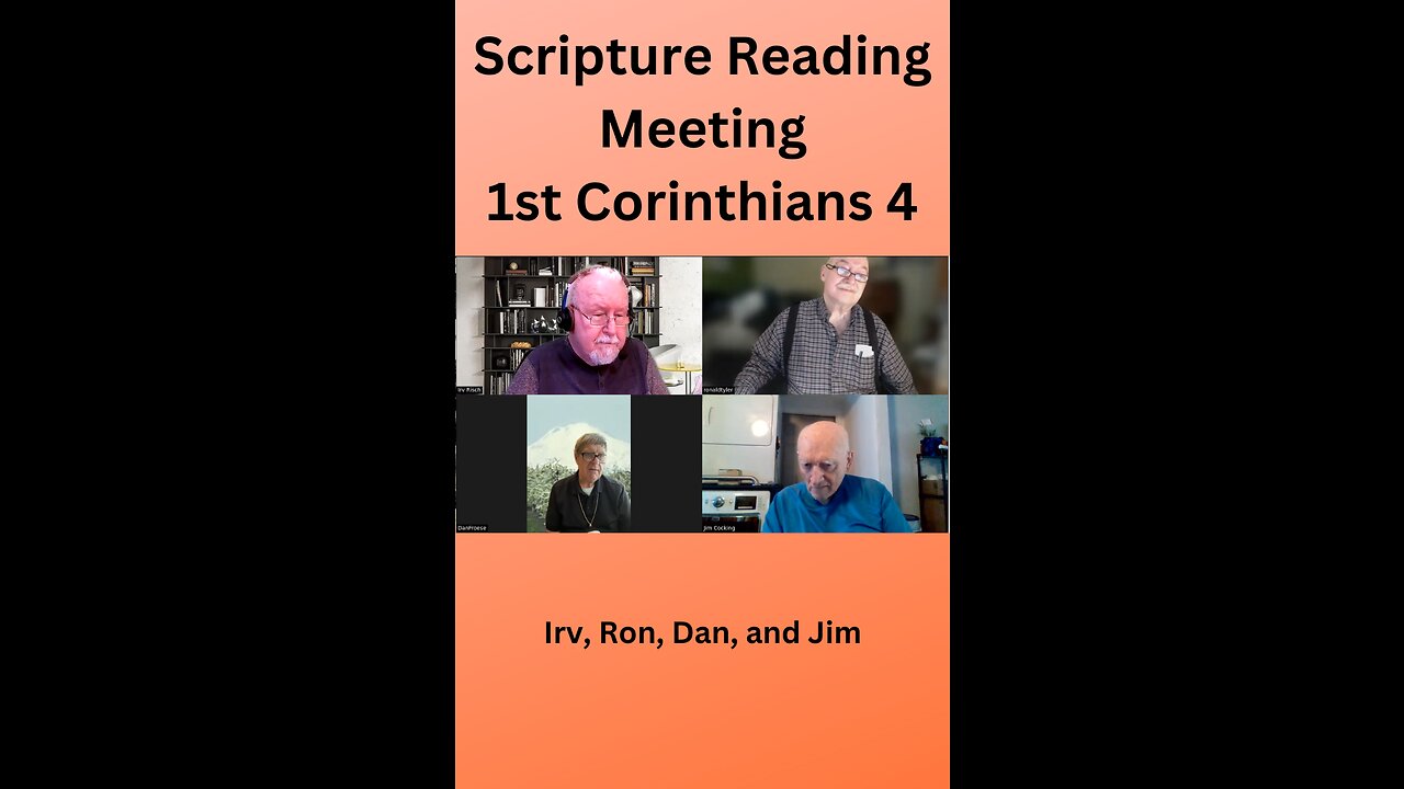 Scripture Reading Meeting 1 Corinthians 4