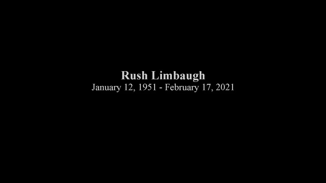 RIP Rush Limbaugh * mega dittos and mega prayers