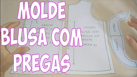 Vamos Fazer uma Blusa com Pregas no Decote?(Molde) - EP 170