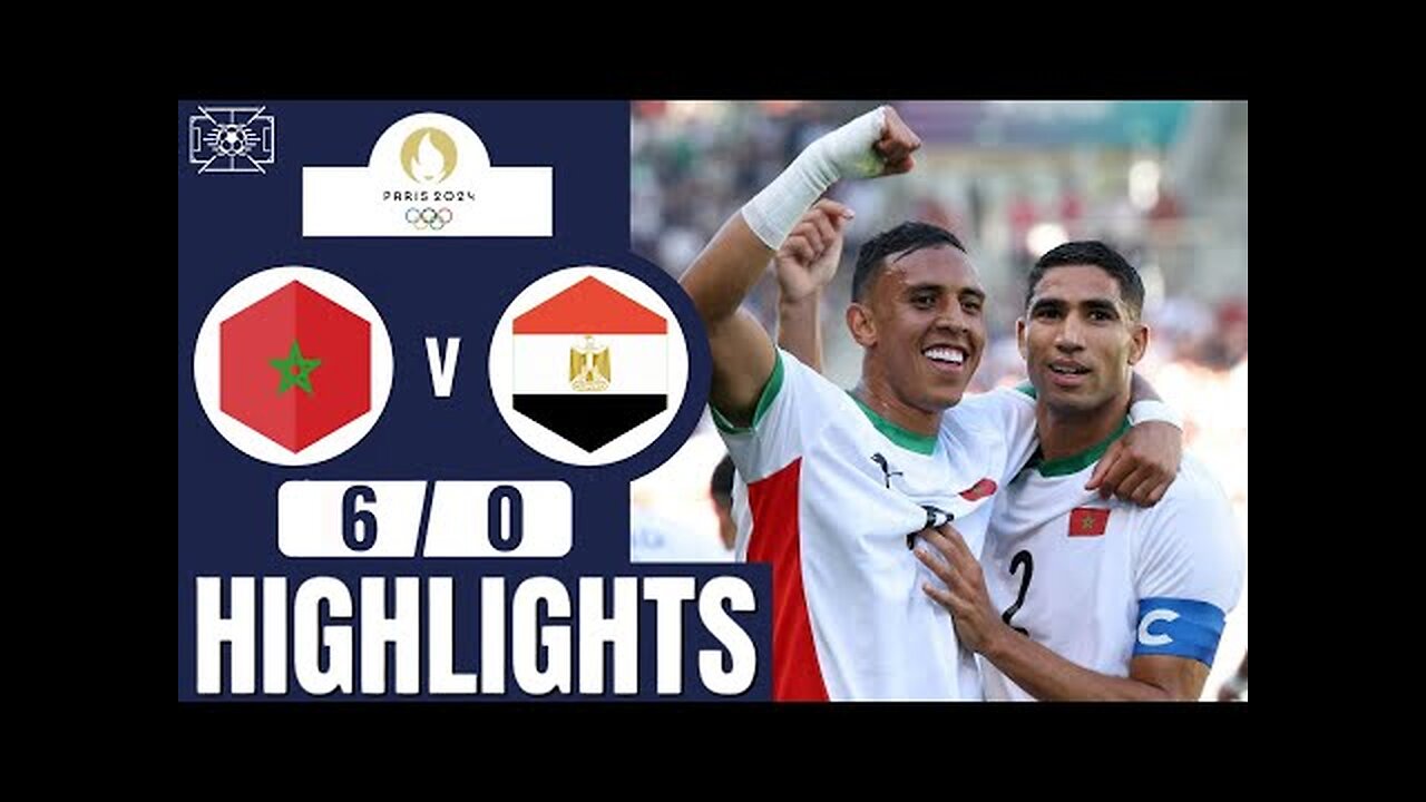 Morocco u23 vs u23 Egypt 6 0 Olympics Paris 2024 Mens Football Bronze Medal Celebration mp4