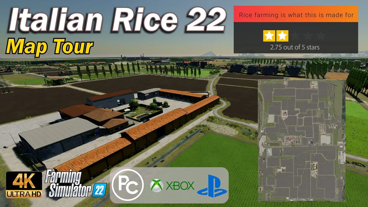 Italian Rice 22 | Map Tour | Farming Simulator 22