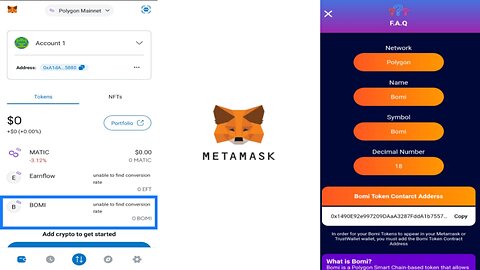 Bomi Network | How To Add Bomi Tokens Contract Address And Withdraw $BOMI Tokens To MetaMask