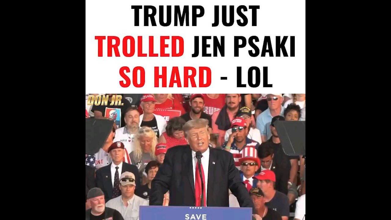 President Trump Just Trolled Jen Psaki So Hard - LOL