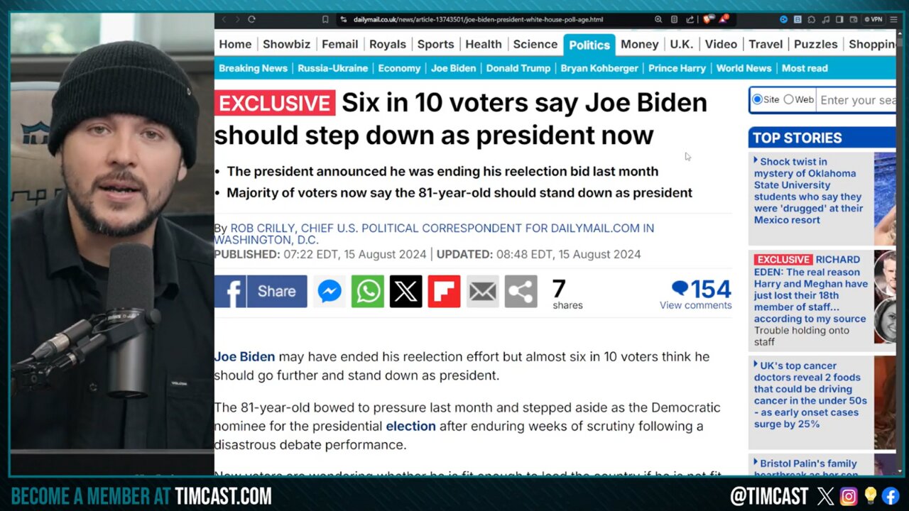 New Polls Says 57% Want BIDEN TO RESIGN NOW, Kamala WILL Become President Before Election Day