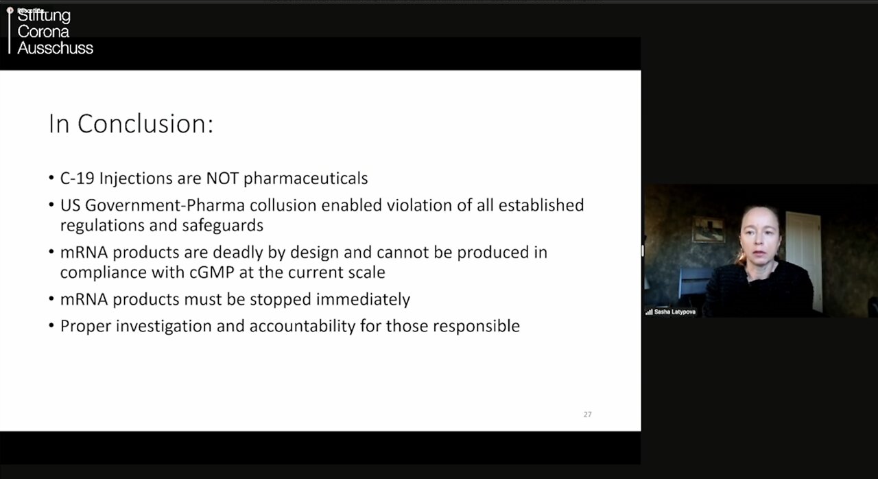 Corona Committee sess124 30-09-22 Alexandra Latypova Pfizer cov vaccine - evidence of fraud FULL