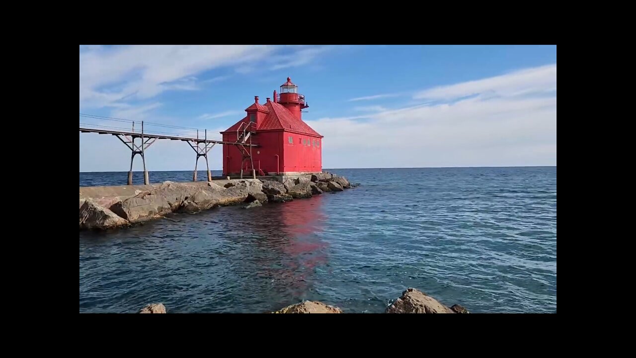 Sturgeon Bay Ship Canal Lighthouse in Door County,Wisconsin