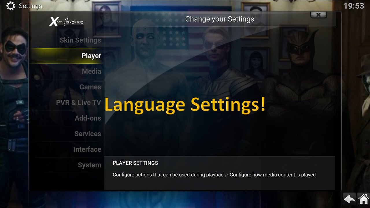 Kodi language stream settings